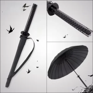 Straight Manual Umbrella with Logo Print 24 Inches