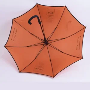 Straight Pongee Fiberglass-Frame Sunproof Rainproof Semi-Automatic Opening Rain Umbrella Factory