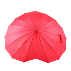 Straight Red Pongee Wedding Souvenir Umbrella 105cm