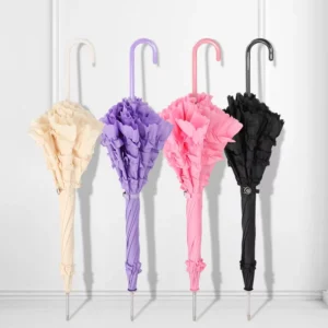 Straight Rod Sunscreen Long Handle Gothic Marriage Retro Wedding Umbrella Lolita Bridal Lace Princess Umbrella