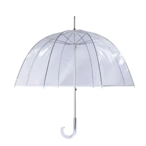 Straight See-Through Dome Shape Transparent Plastic Bubble Umbrella