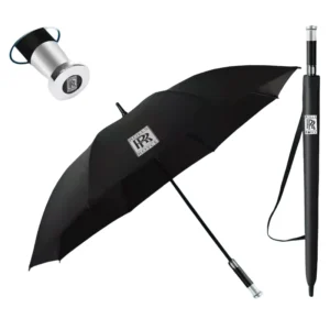 Straight Sport UV Golf Umbrella with Custom Logo Printing and Silver Handle