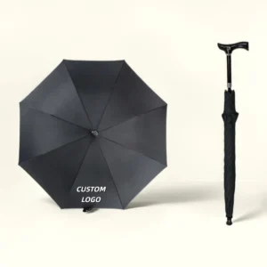Straight Stick Umbrella Plastic Handle Semi-Automatic