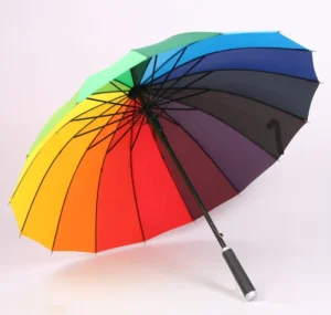 Straight Storm Rainbow Umbrella for Korean Market