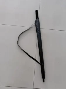 Straight Umbrella Tough Frame Reflective Strip 190T Three-Folding Auto Open Windproof Foldable All-Weather Outdoor Travel