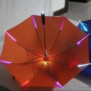 Straight Umbrella with Color LED and Custom Logo Printing