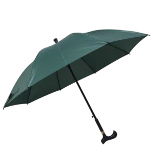 Straight Walking Stick Cane Umbrella with Non-Slip Plastic Tip, Auto Open, Sun and Rain Protection
