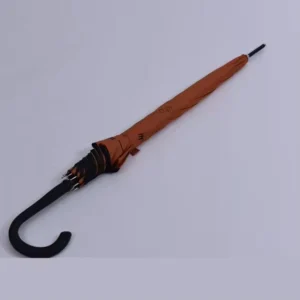 Straight Windproof Waterproof Pongee Stick Umbrella with Fiberglass Ribs Rubber Handle Custom Logo