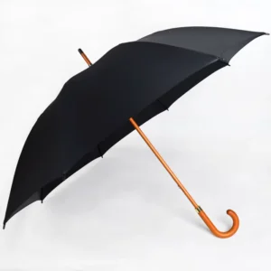 Straight Wooden Handle Umbrella Custom Pattern