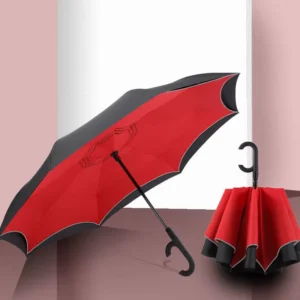 Straight or Folding Inverted Auto Umbrella Double Layer C-Handle
