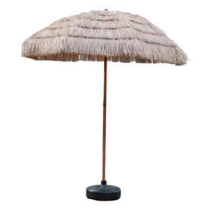 Straw Beach Umbrella PP Grass Umbrella Outdoor Windproof Sunshade Hawaiian Sun Parasol