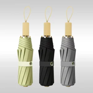 Strong UV Fashion Rain Three-Folding Modern Automatic Pongee Large Outdoor Advertising Umbrella for Adults