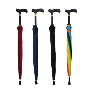 Strong Windproof Cane Walking Stick Rain Umbrella