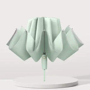 Strong Windproof Inverted Compact Reverse Folding Travel Umbrella for Sun and Rain