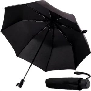 Strong Windproof Stick Compact Umbrella One-Click Automatic Open Close Durable Quick Dry Waterproof Lightweight