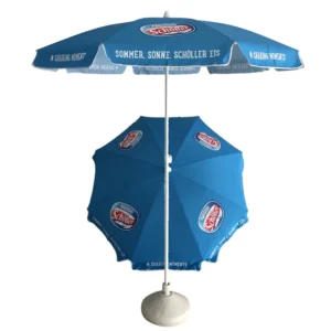 Sublimation Heat Transfer Printed Foldable Waterproof Outdoor Beach Umbrella for Patio and Park Use
