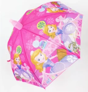 Sublimation Printing Cartoon Design Anti-Drip Straight Umbrella for Kids Polyester Material 90cm Diameter