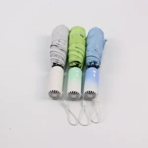 Summer Mini Umbrella with Classic Design New Three Fold Sunny Style with Fan Handle for Promotions