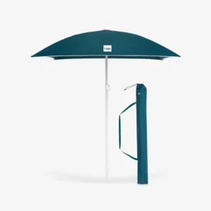 Summer Outdoor 5-Inch Blue Square Sun Shelter Beach Parasol, UPF 50+, Windproof, Custom Logo