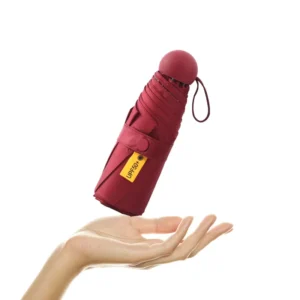 Sun Capsule Umbrella Promotional 5 Folding Pocket Uv Mini Zipper Umbrella for Women