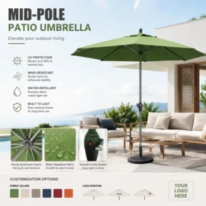 Sun Shelter for Office Building Outdoor Patio Umbrella Without Base