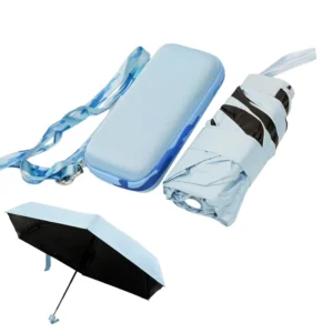 Sun UV Umbrella Small Capsule Mini Pocket Manual Portable Women 6 Folding Umbrellas