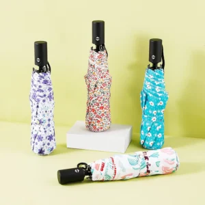Sun Umbrella Mini Decorative Umbrella Outdoor Fully Automatic with Black Coating Hot Selling Items