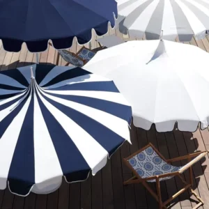 Sunshade Custom Printed Large Aluminum Outdoor Garden Fringe Sun Parasols Striped Luxury Beach Pagoda Patio Umbrella