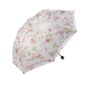 Sunshade Lace Lace Umbrella Double-layer Sunscreen Sunny Umbrella Double 8 Skeleton Three-fold Female Princess Cute Uv Umbrella