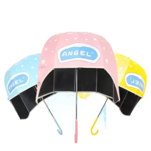 Super Cute Sunny Children’s Mini Pocket UV Umbrella Alloy Helmet-Style Hat with Straight Design Manual Control CLASSIC Trendy