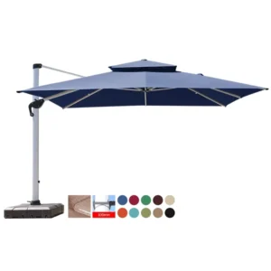 Super Large Double-Top Waterproof Lightweight Anti-UV Patio Umbrella for Market Villa Courtyard Stadium