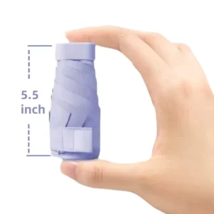 Super Light 5 Fold Mini Umbrella UPF50+ UV Protection Compact Pocket Travel Umbrella with EVA Case for Outdoor & Daily Use