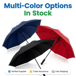 Supplier 30″ Automatic Open Waterproof Golf Umbrella for Outdoor Activities