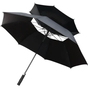Supplier Custom Logo Windproof Semi-Automatic Fiberglass Golf Umbrella 130cm Open Diameter