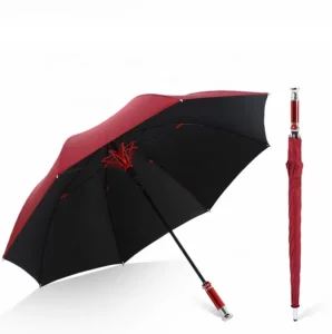 Supplier Promotional Semi-Automatic Windproof Eco-Friendly Polyester Straight Umbrella Auto-Open Button Glass