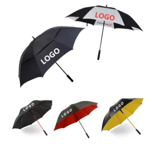Supplier Windproof Eco-Friendly Automatic Golf Umbrella with Custom Logo