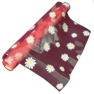 TPU Laminated Film Roll with Custom Daisy Logo, Clear Fluorescent Sheer, Waterproof Heat-Sealable High-Elastic Car Use