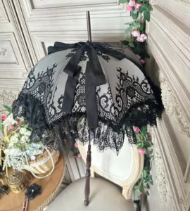 TX1350 Straight Umbrella European Design Wooden Handle Handmade Craft Manual Umbrella 8 Ribs 50cm Open Diameter Wedding