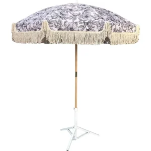 Tassel Beach Umbrella Pineapple Hawaiian Style Outdoor Polyester Beach Umbrella