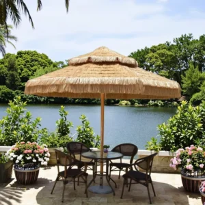 Tassel Outdoor Patio Beach Umbrella for Gardens and Hotels