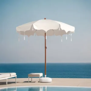Tassel Pendant Beach Umbrella Base Thickened Reinforced Sun Protection Commercial Outdoor Courtyard