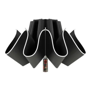 Technical Three Fold Automatic Reverse Umbrella Safety Anti-Rebound Reflective Strip Umbrella with Logo Print