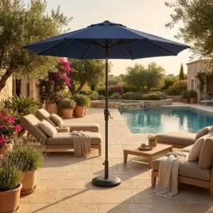 Terrace Umbrella and Base Hotel Coffee Courtyard Outdoor Patio Umbrella Set