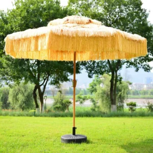 Thatch Beach Umbrella Straw Grass Furniture Parasol Grass Beach Seagrass Synthetic Tiki Thatch Roof Courtyard Patio Umbrella