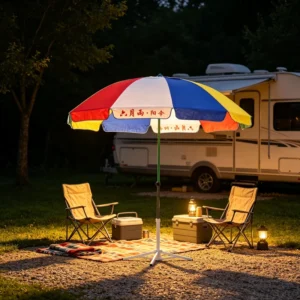 Thickened Frame 140cm 150cm Patio Umbrella 10-Panel Canopy UV Block Garden Sun Shade Parasol