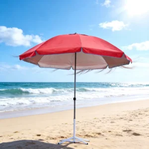 Thickened Sun Umbrella Silver Coating Full UV Protection Windproof Waterproof Outdoor Beach Market Restaurant Parasol