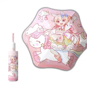 Three-Fold Cartoon Fully Automatic Telescopic Children’s Umbrella Female Student Safety Reflective-Stripe Factory Direct