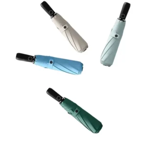 Three-Fold Fully Automatic One-Button Opening and Closing Windproof Umbrellas with Custom Logo