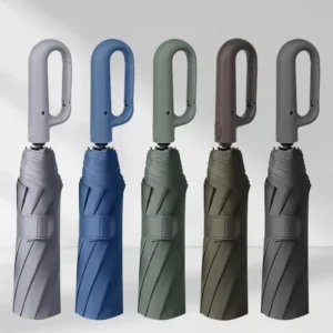 Three-Fold Logo Print Umbrella for Business Gifts Polyester Automatic Folding with UV Protection and 190T Fabric