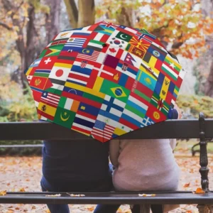 Three-Fold Manual Automatic Umbrella for Travel, Rain and Sun Protection